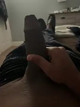 Curious Insurance-03 laying bare and peaking with his cherished toys Insurance-03 from StripChat