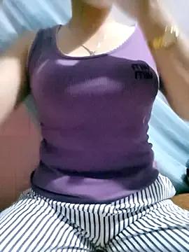 Curious LalayCii getting naked and peaking with her desired vibrating toys LalayCii from StripChat